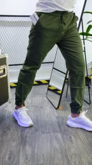GREEN ARMY JOGGER PANT - Image 4