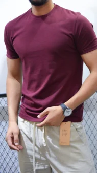 LIGHT BURGUNDY BASIC T-SHIRT