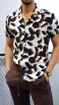 WHITE & BROWN SUMMER CHEMIS