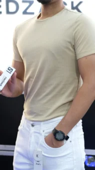 BEIGE BASIC T-SHIRT